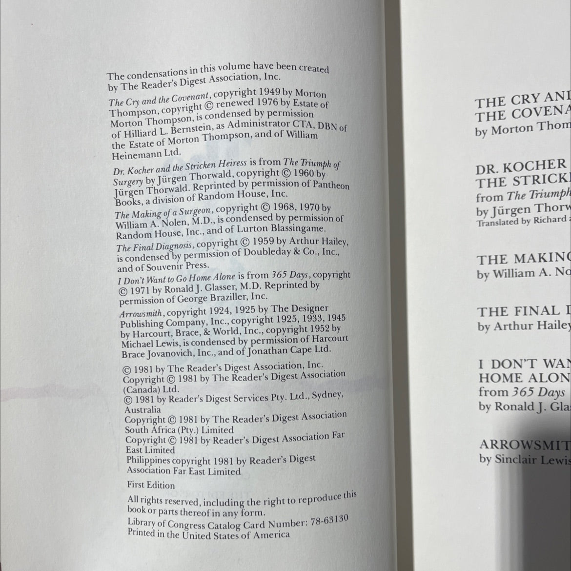 the fight for life book, by various, 1981 Hardcover image 3