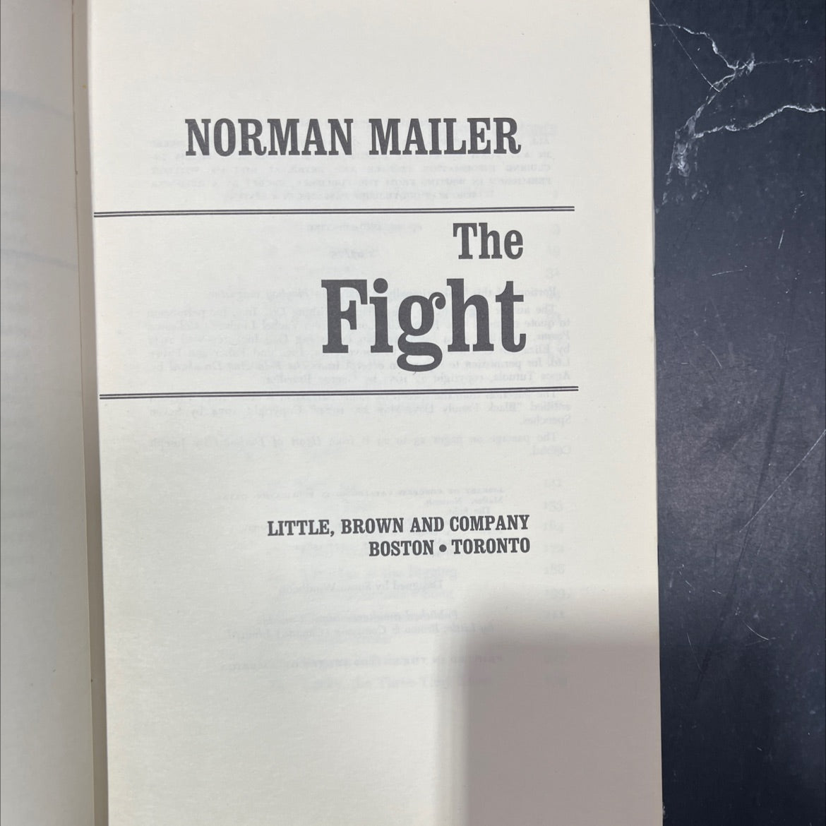 the fight book, by norman mailer, 1975 Hardcover image 2