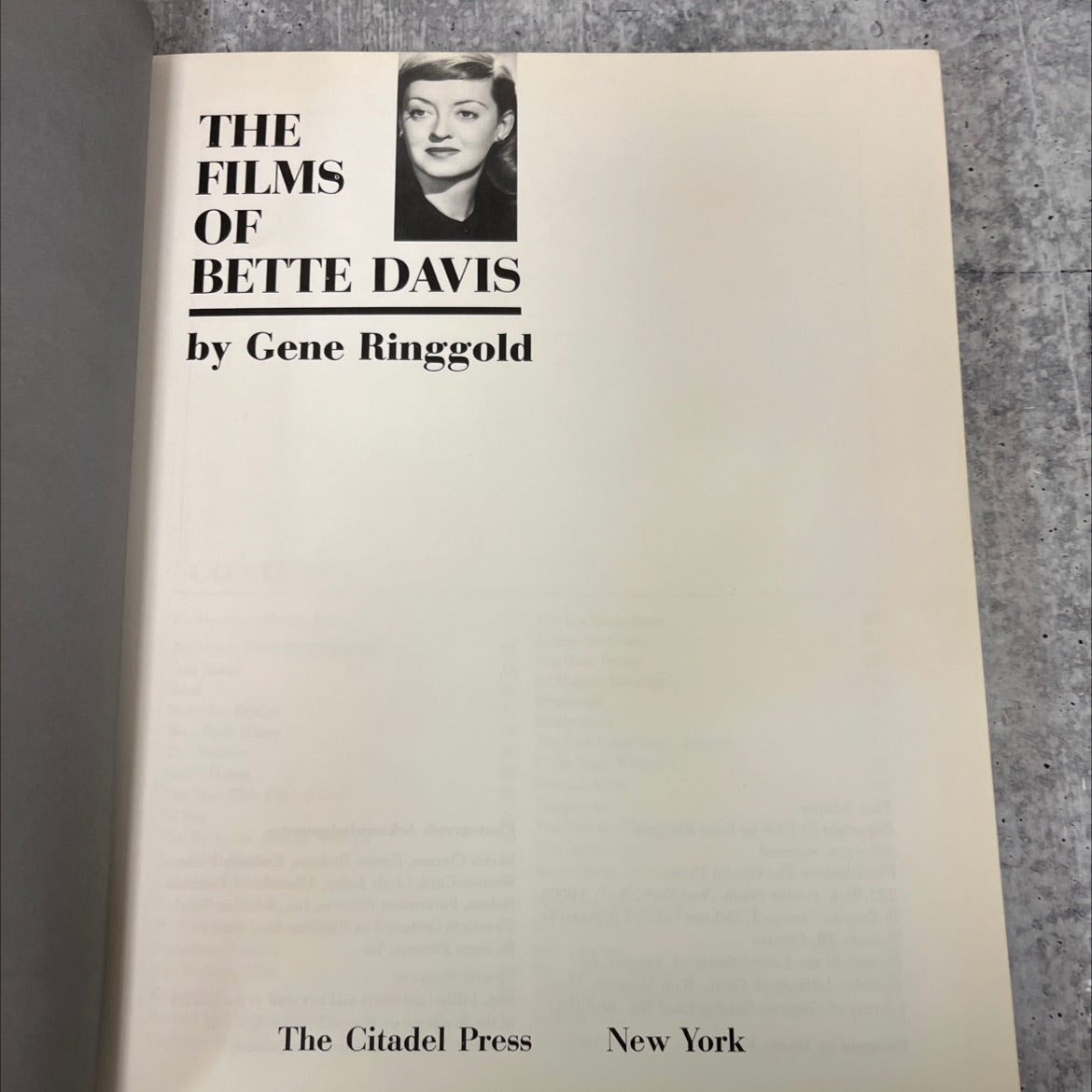 the films of bette davis book, by Gene Ringgold, 1966 Hardcover, First Edition image 2