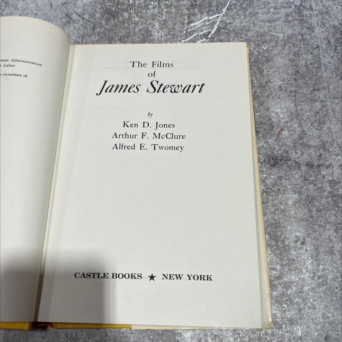 the films of james stewart book, by ken d. jones, arthur f. mcclure, alfred e. twomey, 1970 Hardcover image 2