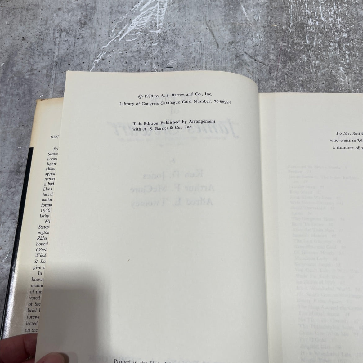 the films of james stewart book, by ken d. jones, arthur f. mcclure, alfred e. twomey, 1970 Hardcover image 3