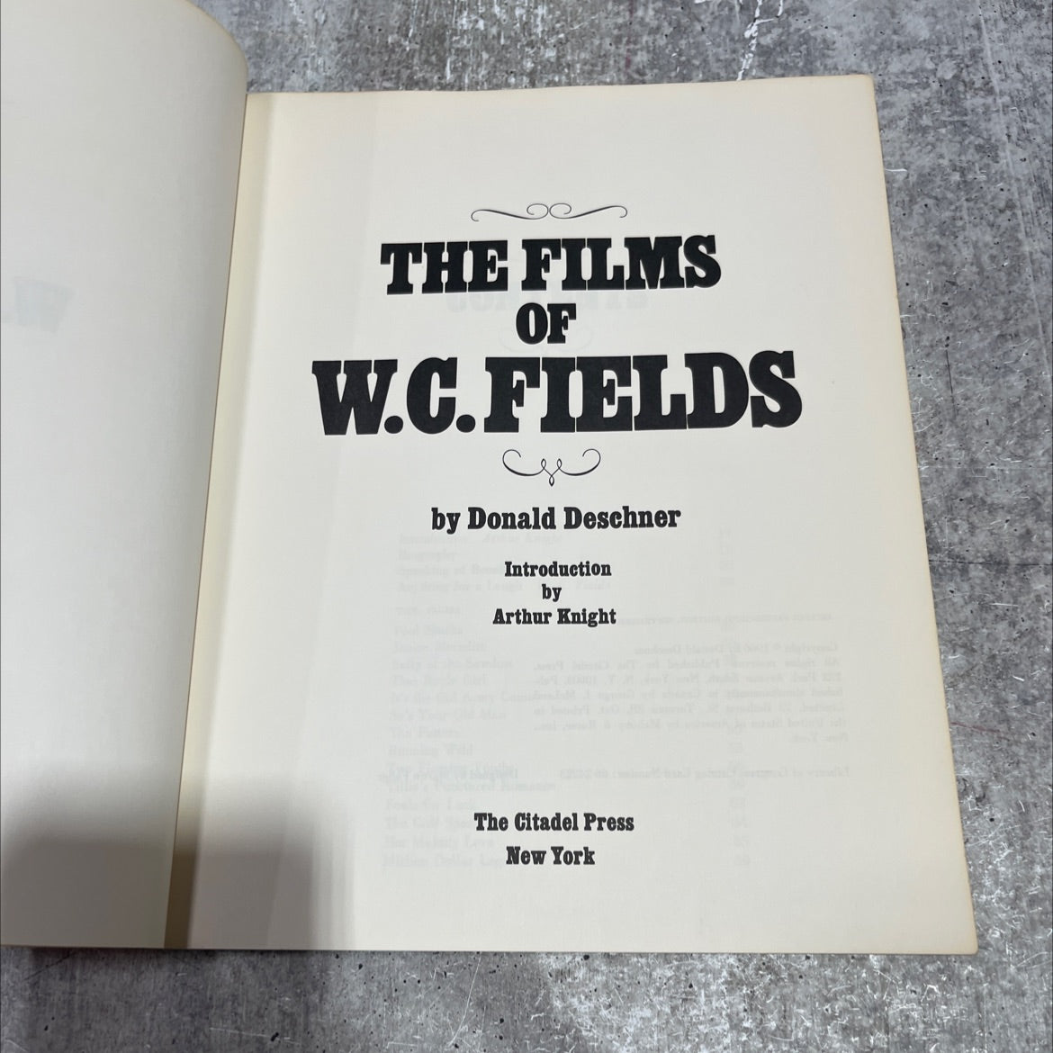 the films of w.c.fields book, by donald deschner, 1969 Paperback image 2