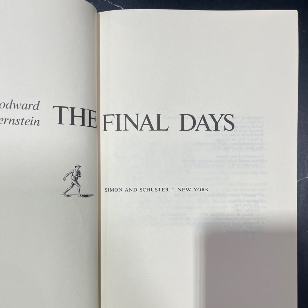 the final days book, by Bob Woodward, Carl Bernstein, 1976 Hardcover image 2
