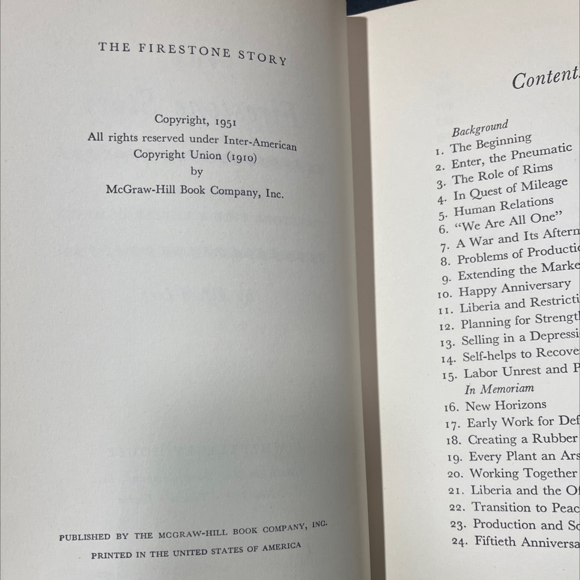 the firestone story book, by alfred lief, 1951 Hardcover image 3