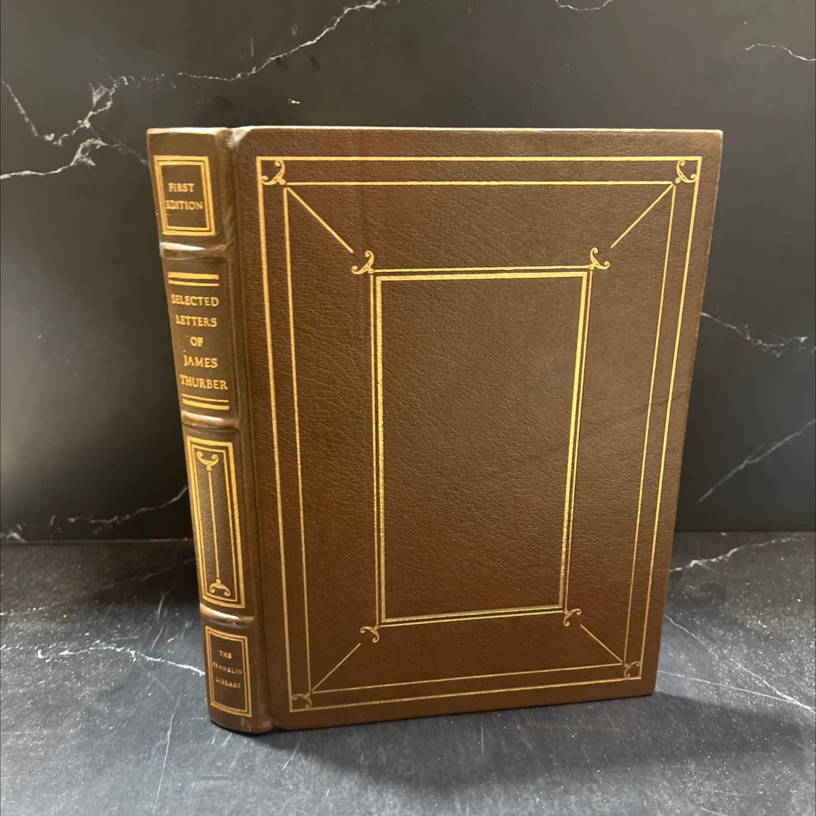 the first edition society selected letters of james thurber book, by james thurber, 1981 Leather image 1