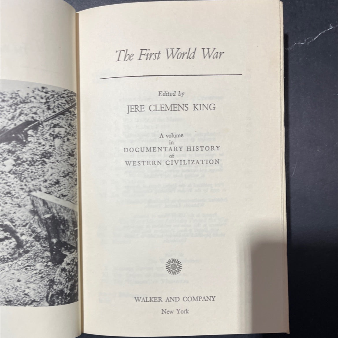 the first world war book, by jere clemens king, 1972 Hardcover image 2