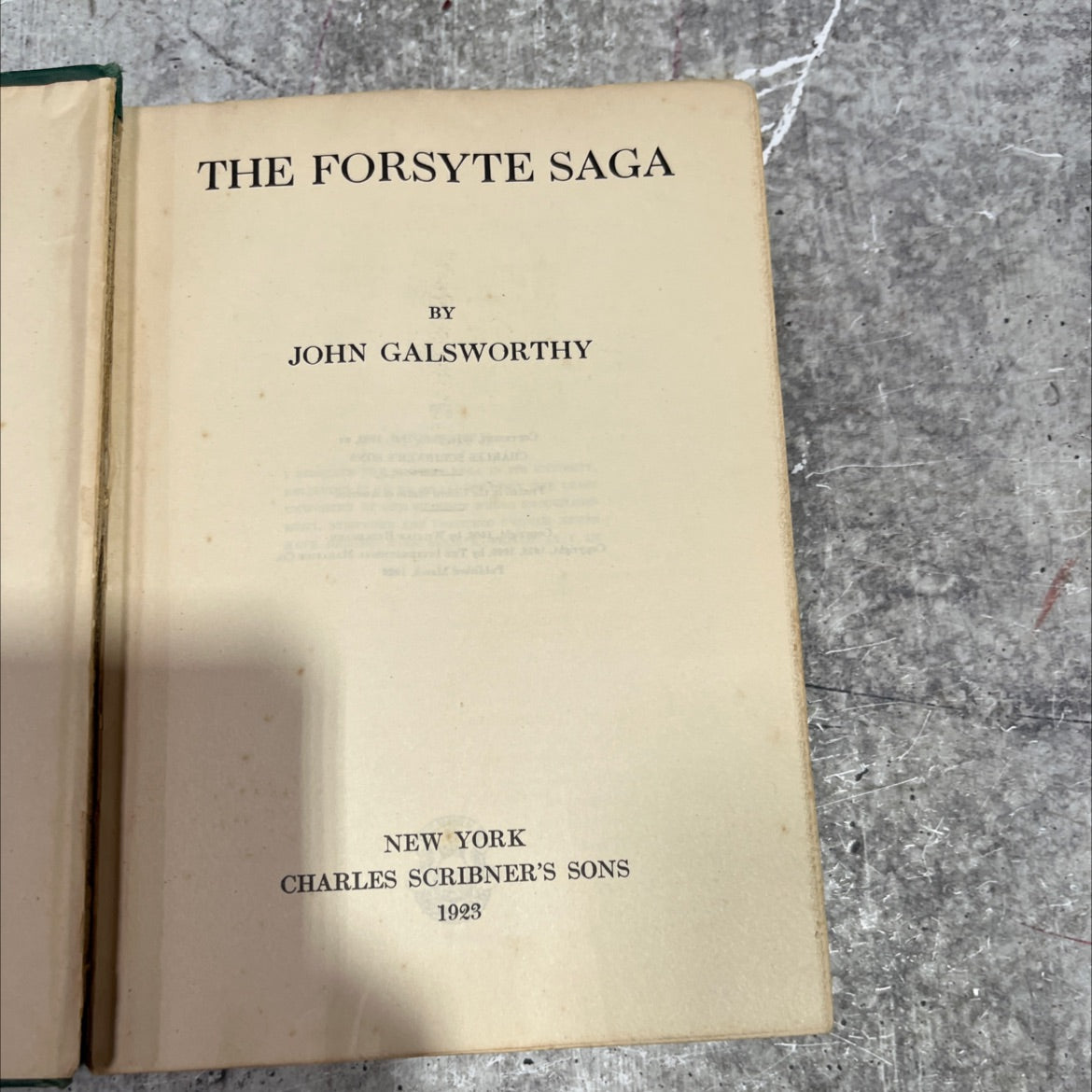 the forsyte saga book, by john galsworthy, 1923 Hardcover image 2
