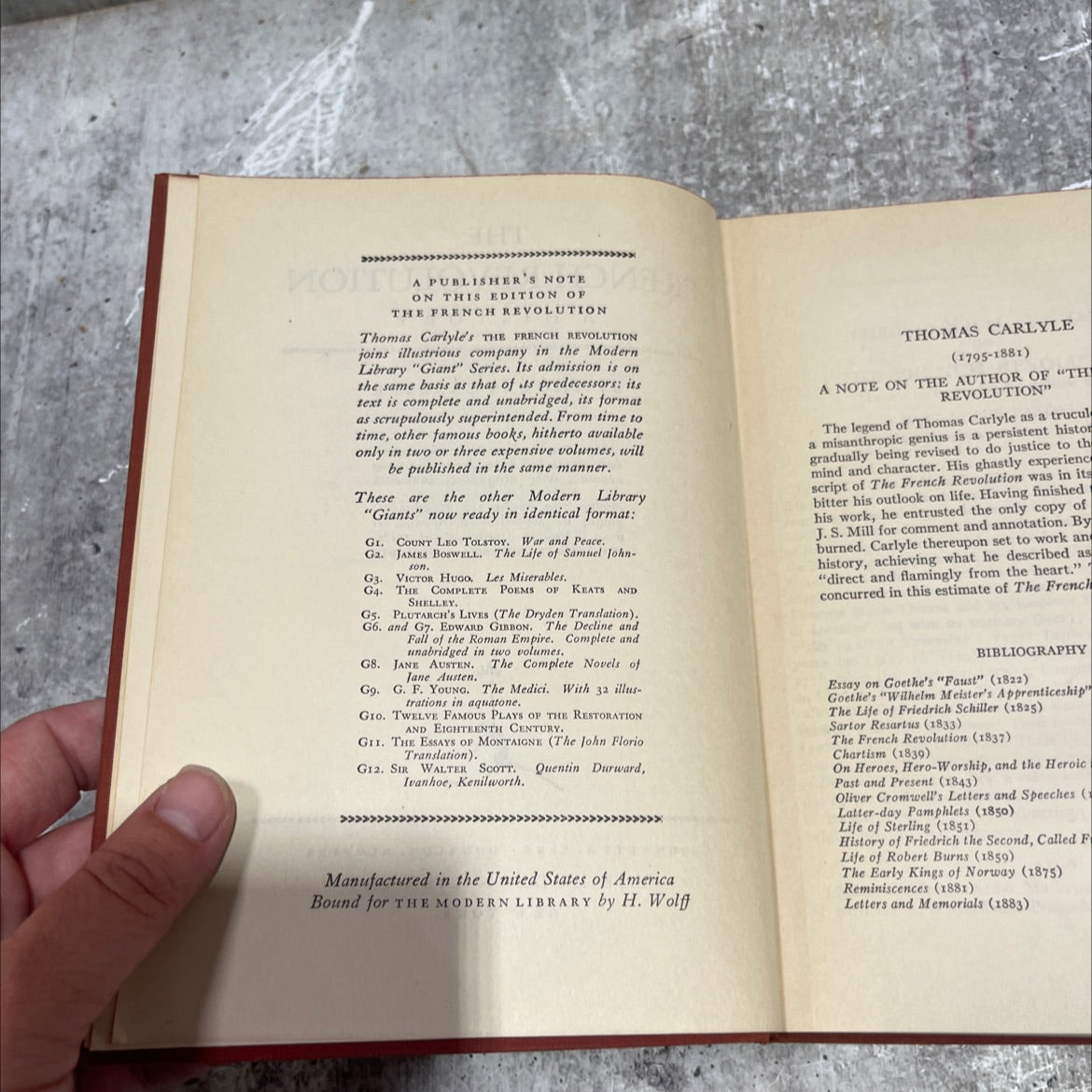 the french revolution book, by thomas carlyle, 1837 Hardcover image 3