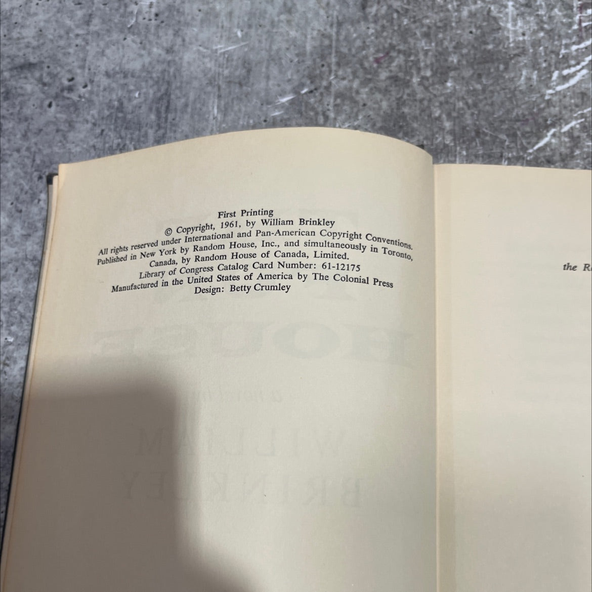 the fun house book, by william brinkley, 1961 Hardcover image 3