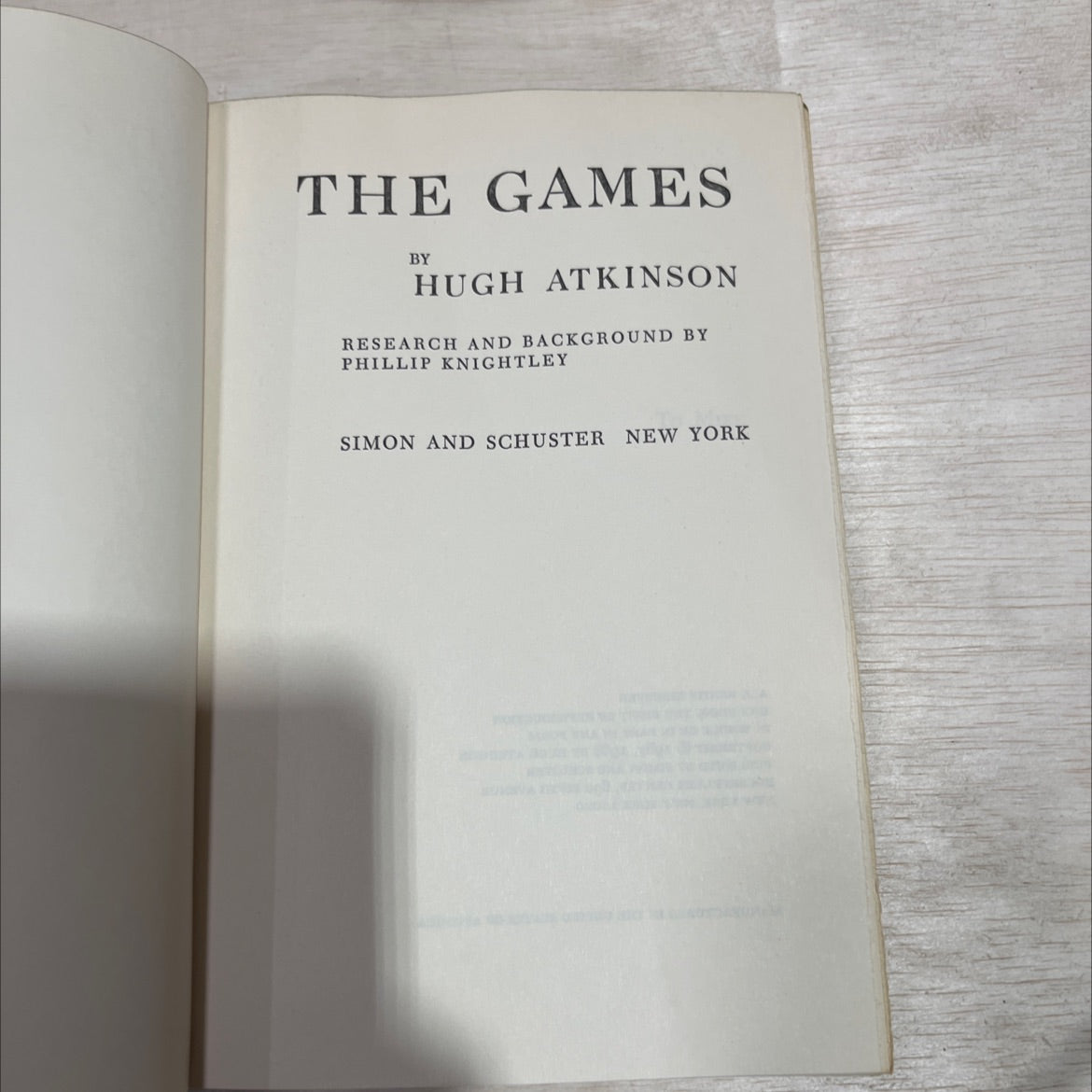 the games book, by hugh atkinson, 1968 Hardcover image 2