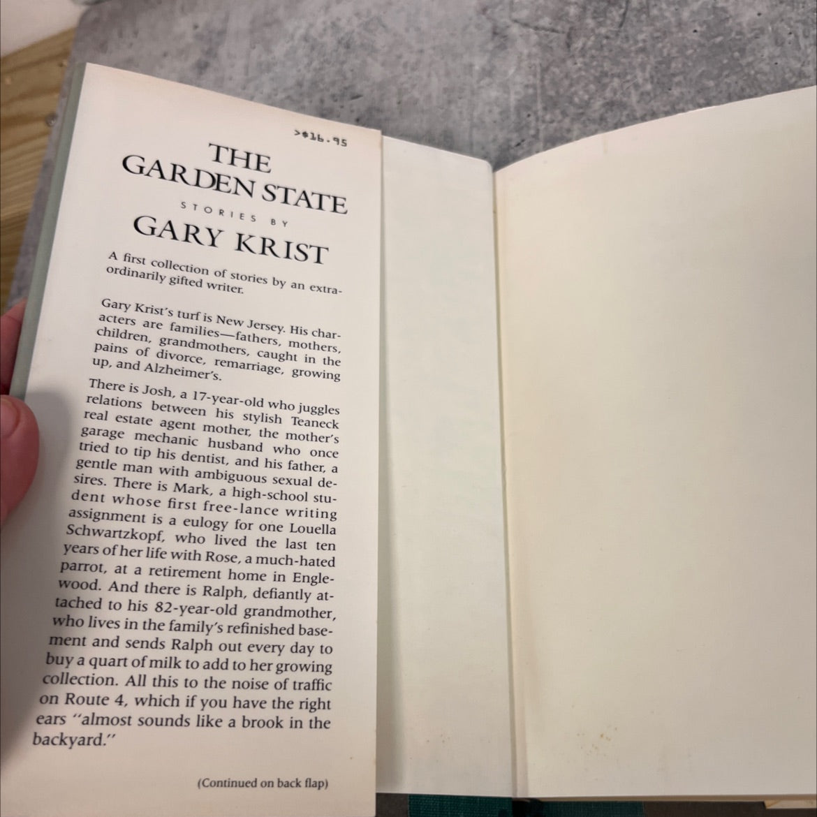 the garden state book, by Gary Krist, 1988 Hardcover image 4