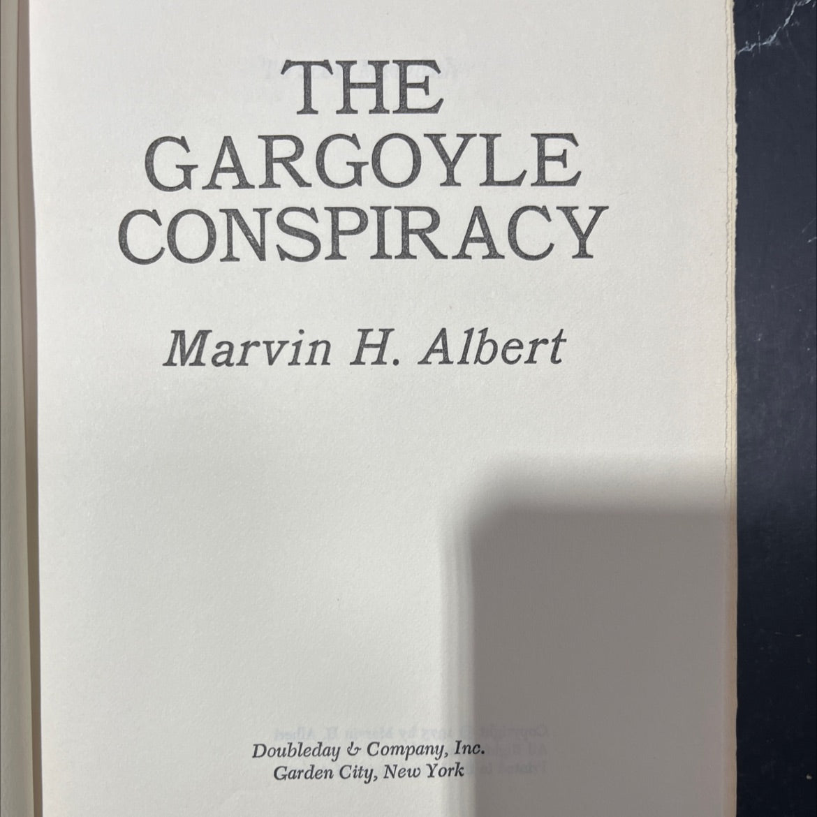 the gargoyle conspiracy book, by Marvin H. Albert, 1975 Hardcover image 2