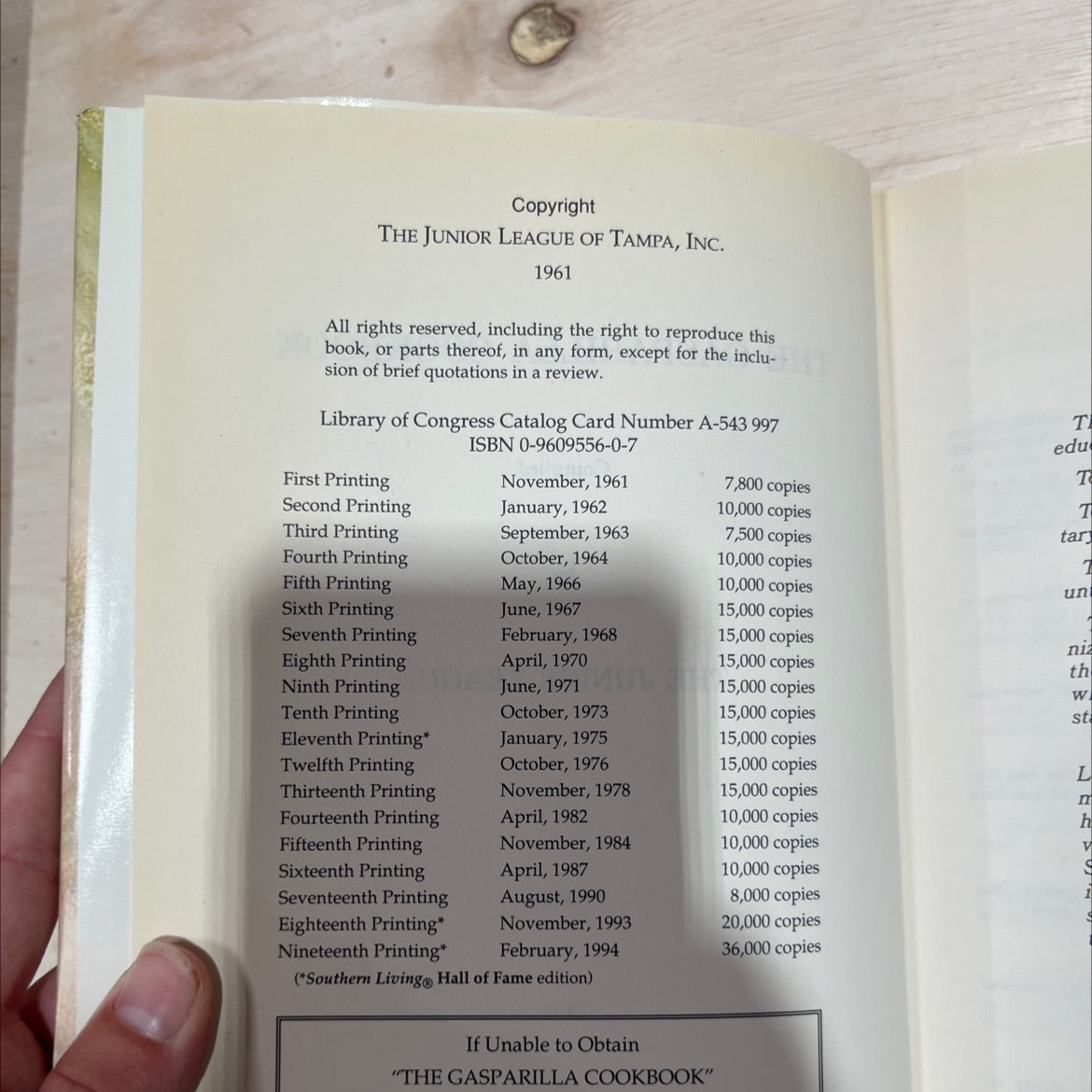 the gasparilla cookbook book, by the junior league of tampa, 1994 Hardcover image 3