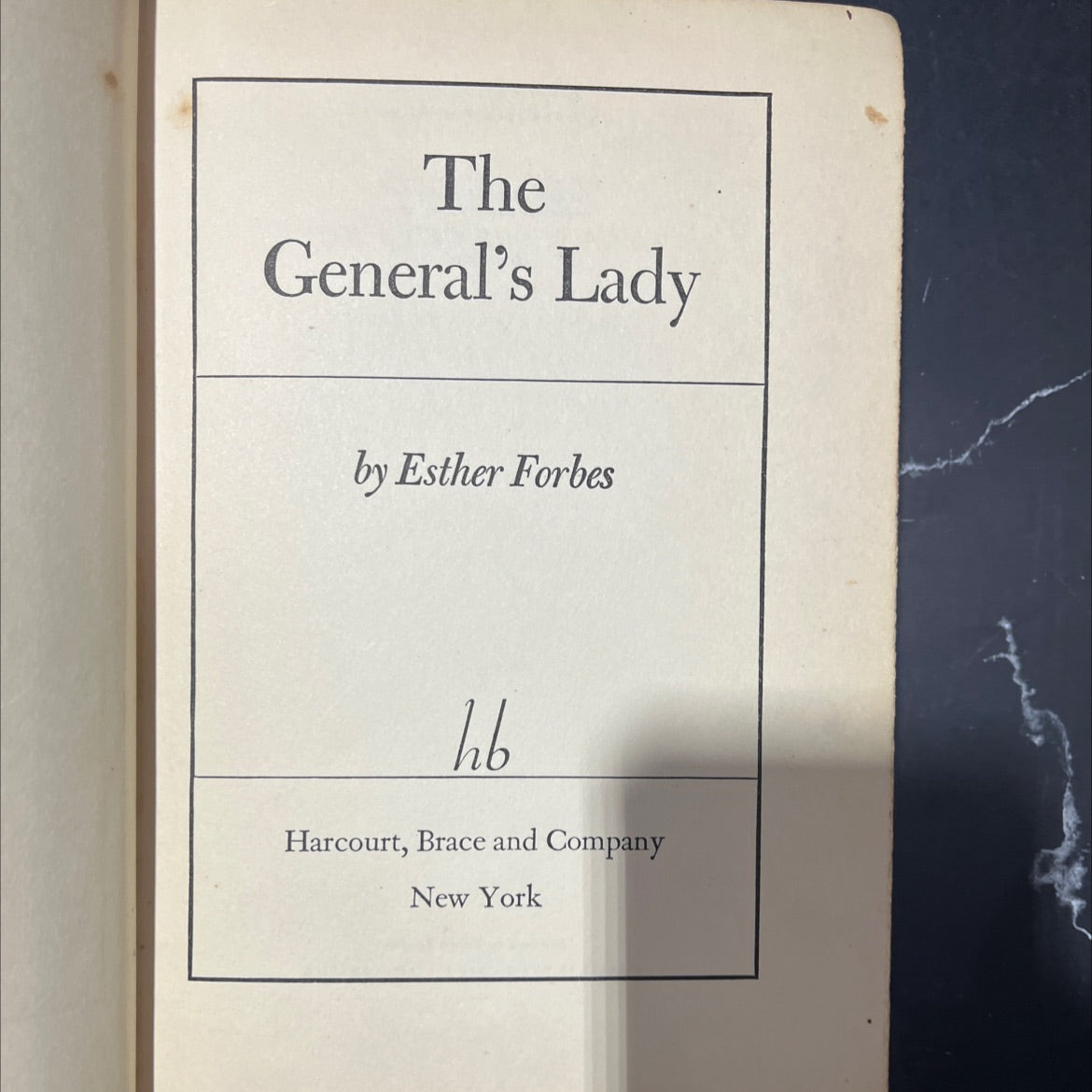 the general's lady book, by esther forbes, 1938 Hardcover image 2