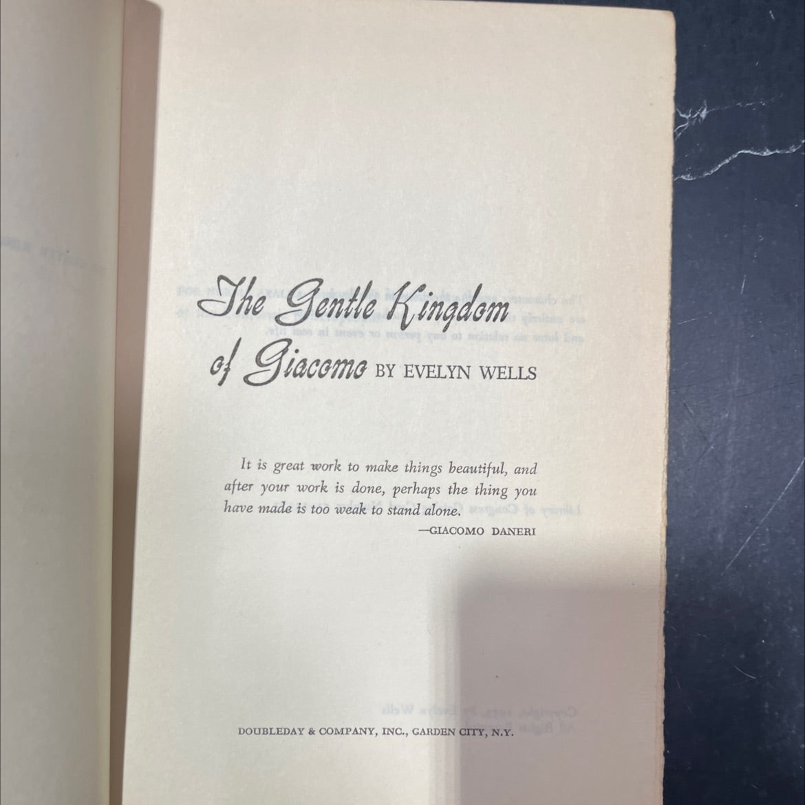 the gentle kingdom of giacomo book, by evelyn wells, 1953 Hardcover image 2