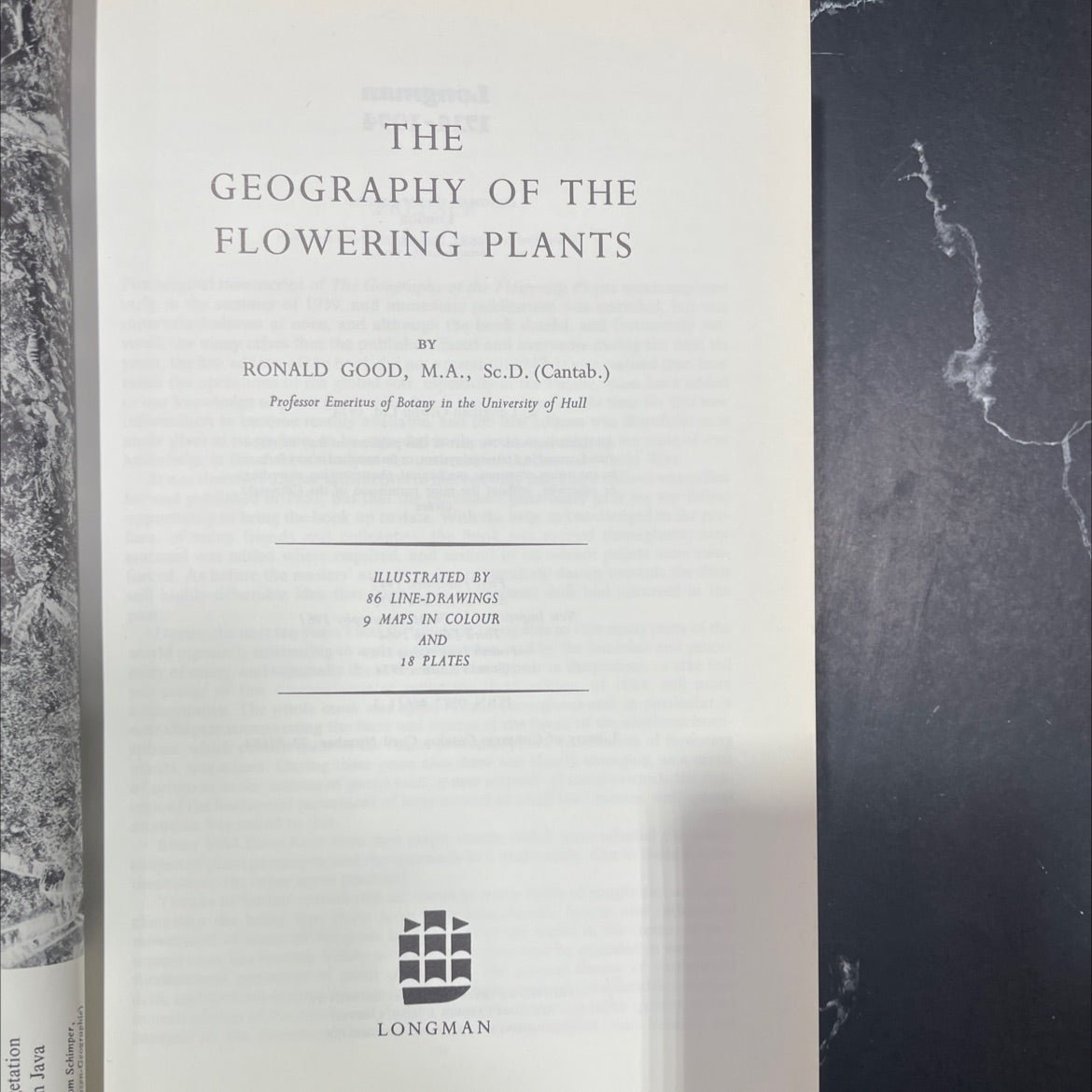 the geography of the flowering plants book, by ronald good, 1974 Hardcover image 2