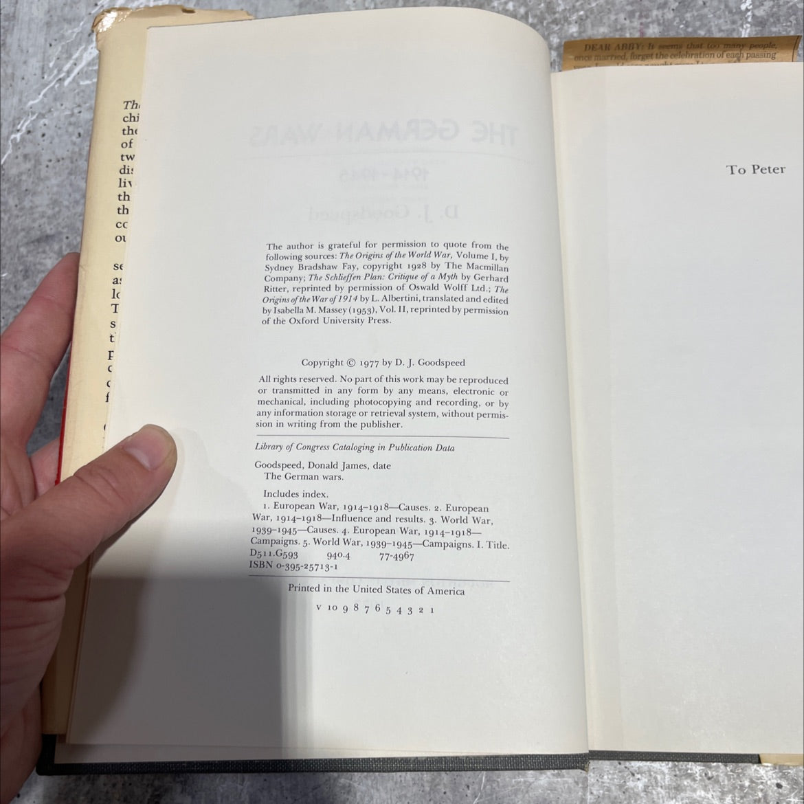 the german wars book, by D. J. Goodspeed, 1977 Hardcover image 3