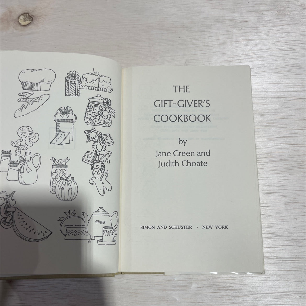 the gift-giver's cookbook book, by Jane Green and Judith Choate, 1971 Hardcover image 2