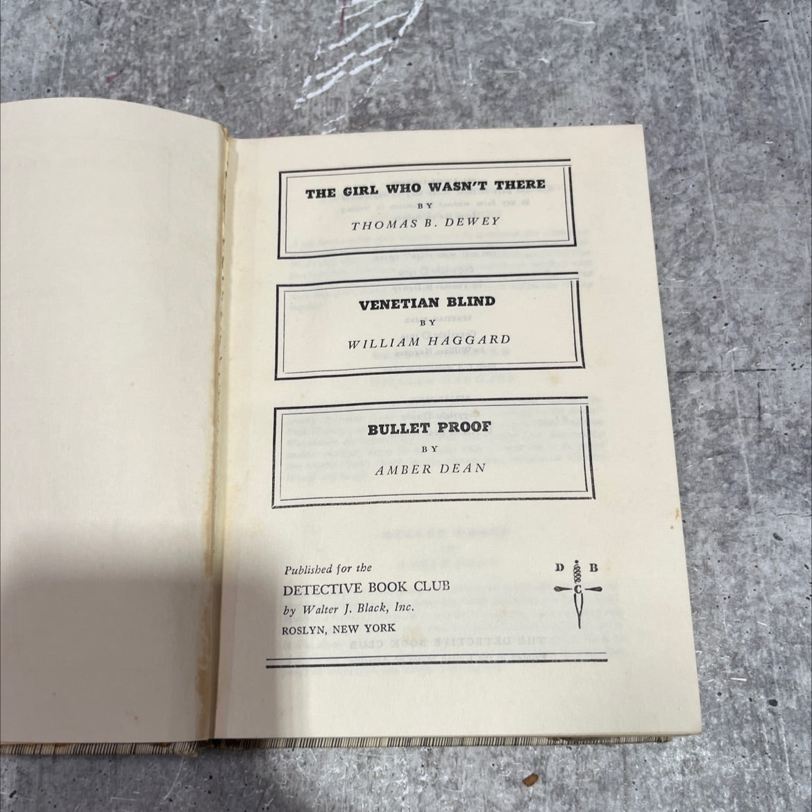 the girl who wasn't there book, by thomas b. dewey, 1960 Hardcover image 2