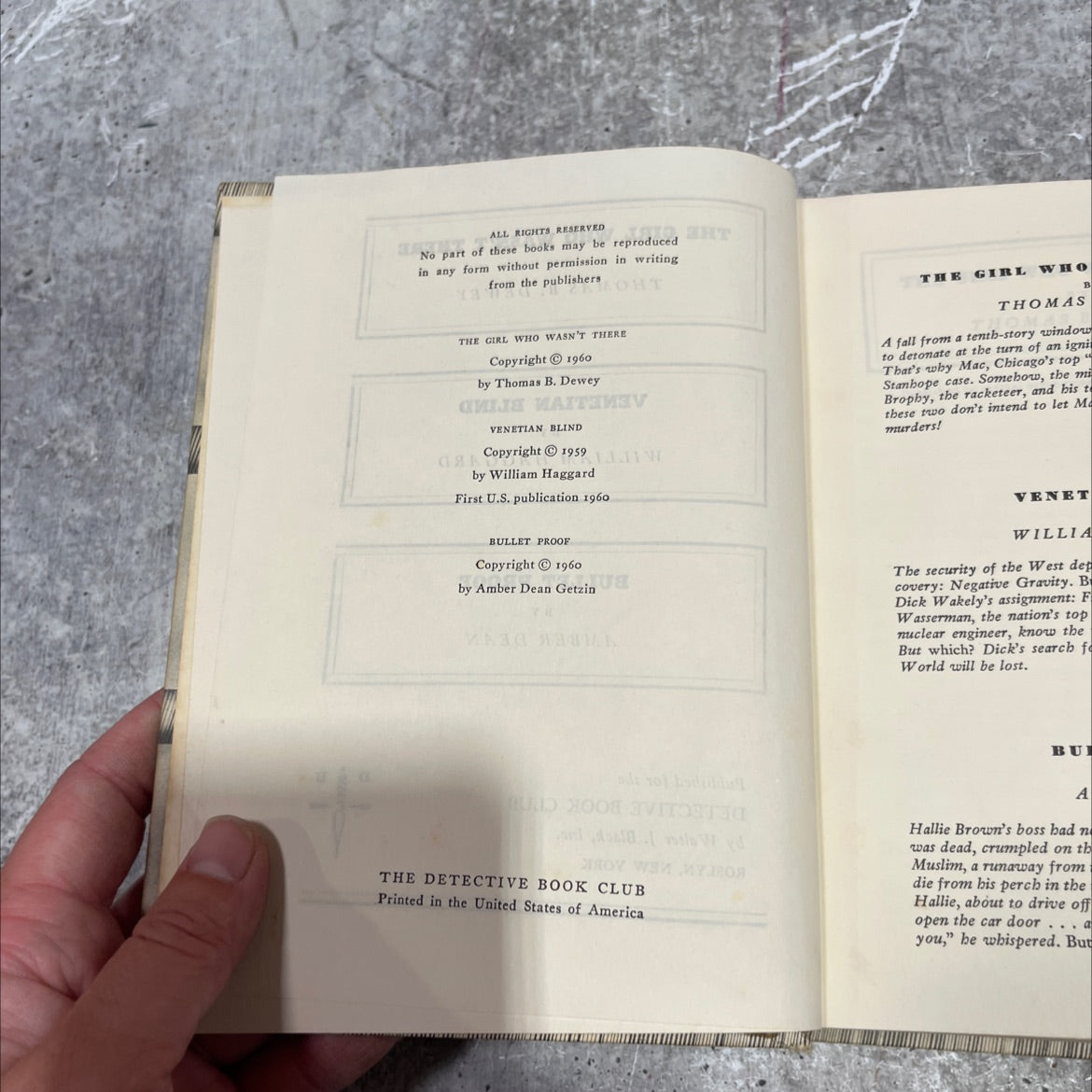 the girl who wasn't there book, by thomas b. dewey, 1960 Hardcover image 3