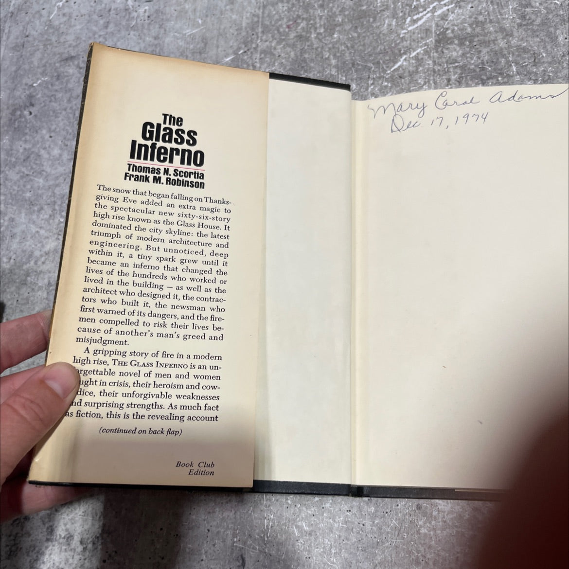 the glass inferno book, by Thomas N. Scortia and Frank M. Robinson, 1974 Hardcover image 4