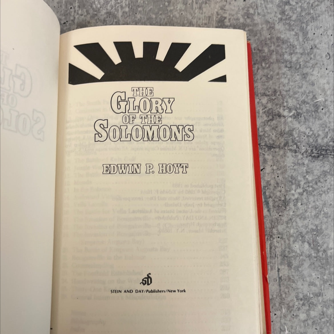 the glory of the solomons book, by edwin p. hoyt, 1983 Hardcover image 2