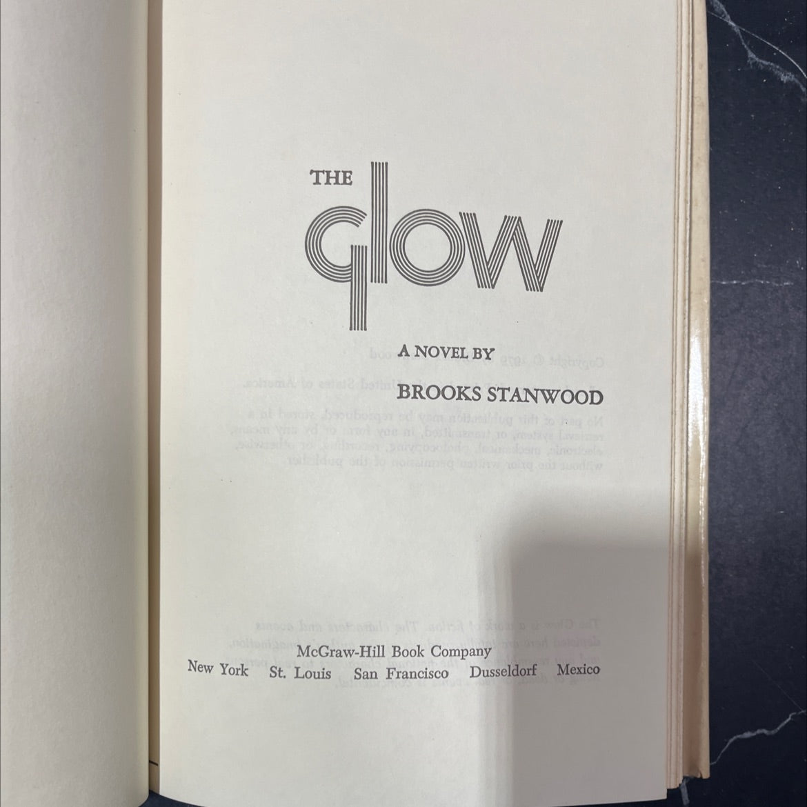 the glow book, by brooks stanwood, 1979 Hardcover image 2