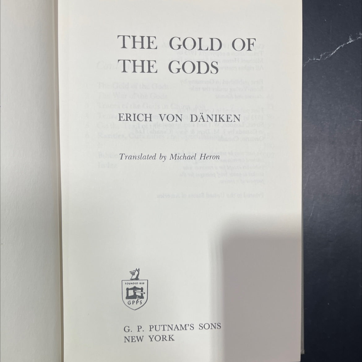 the gold of the gods book, by erich von däniken, 1973 Hardcover image 2