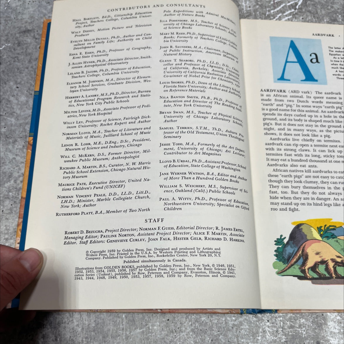the golden book encyclopedia volume i-aardvark to army book, by bertha morris parker, 1959 Hardcover image 3