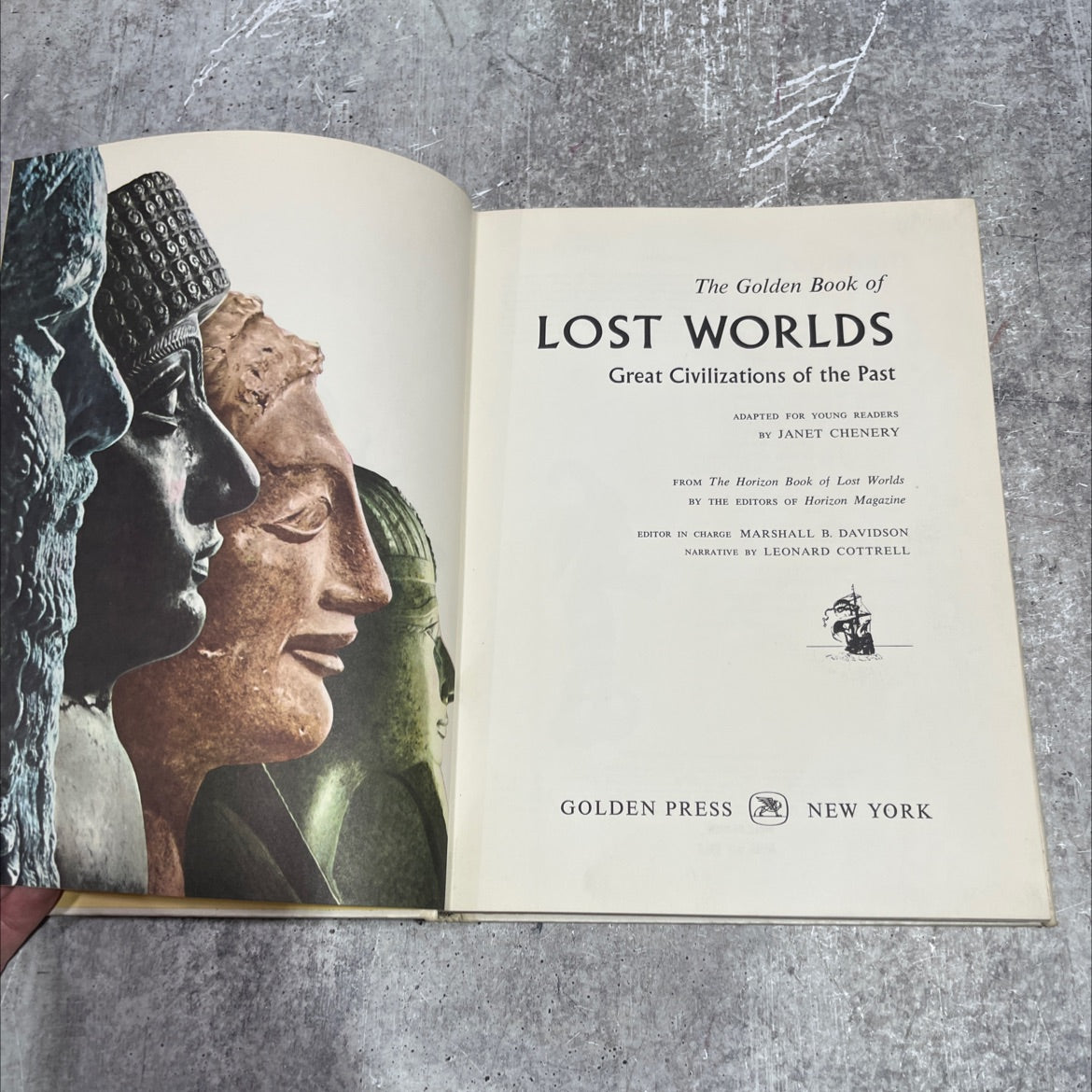 the golden book of lost worlds book, by janet chenery, 1963 Hardcover image 2