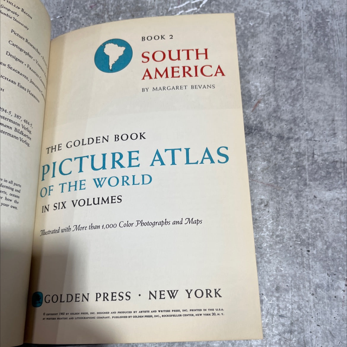 the golden book picture atlas of the world in six volumes book, by margaret bevans, 1960 Hardcover image 2