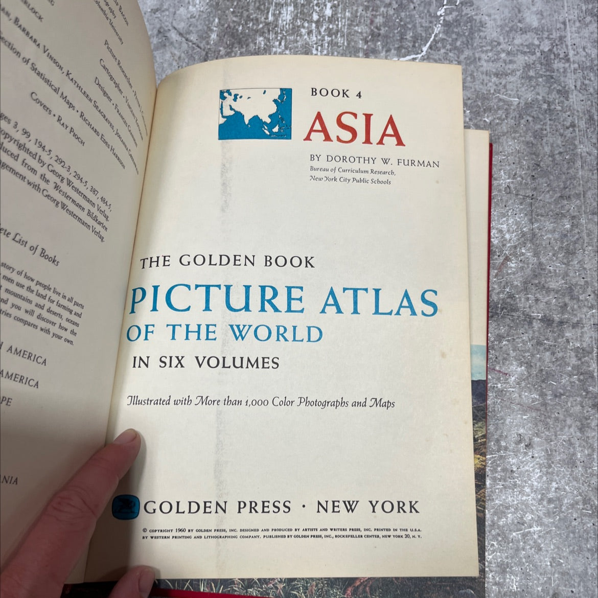 the golden book picture atlas of the world in six volumes book, by dorothy w. furman, 1960 Hardcover image 2