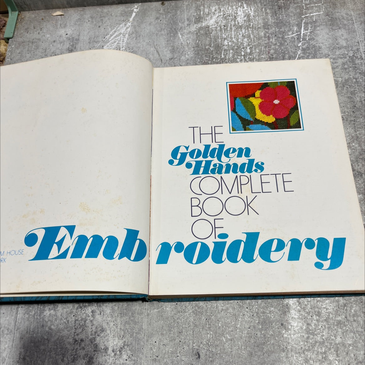 the golden hands complete book of embroidery book, by unknown, 1973 Hardcover image 2