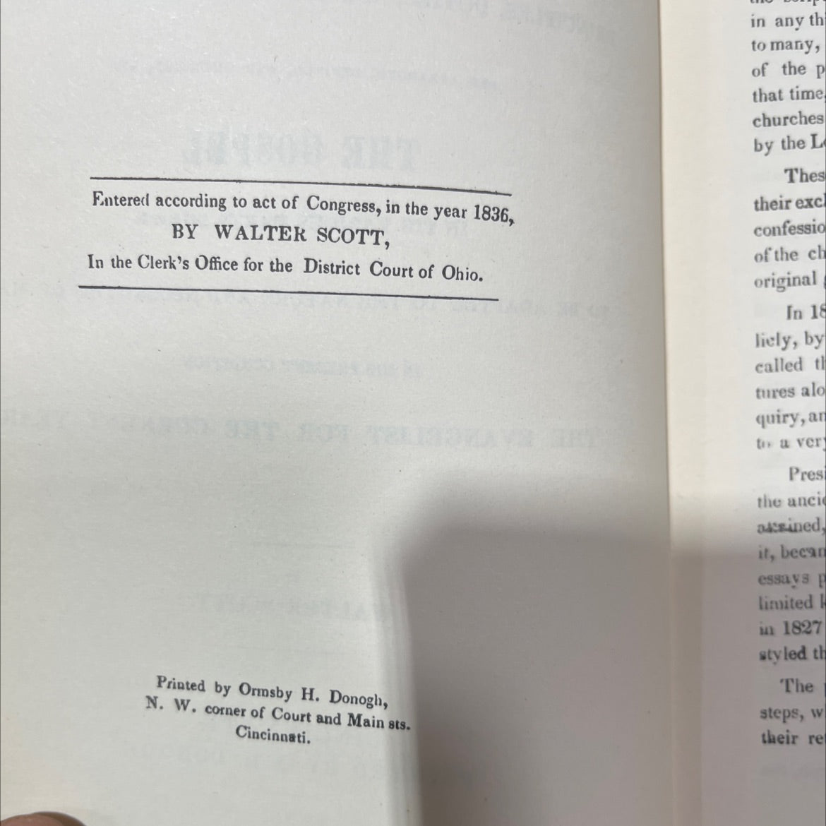 the gospel restored book, by walter scott, 1836 Hardcover, Vintage image 3