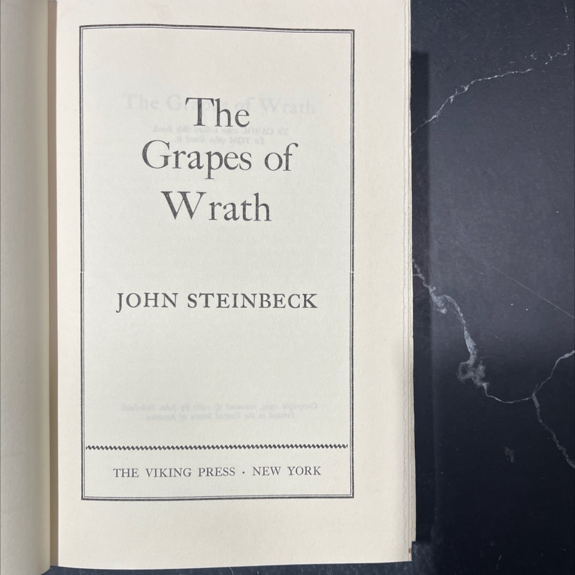 the grapes of wrath book, by john steinbeck, 1967 Hardcover image 2