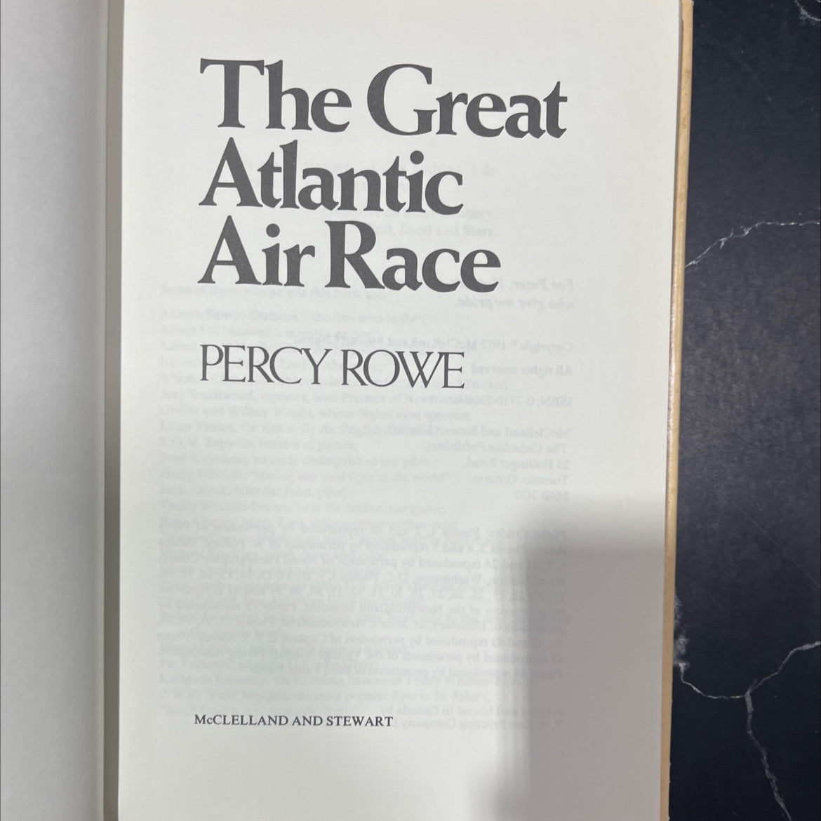 the great atlantic air race book, by percy rowe, 1977 Hardcover image 2