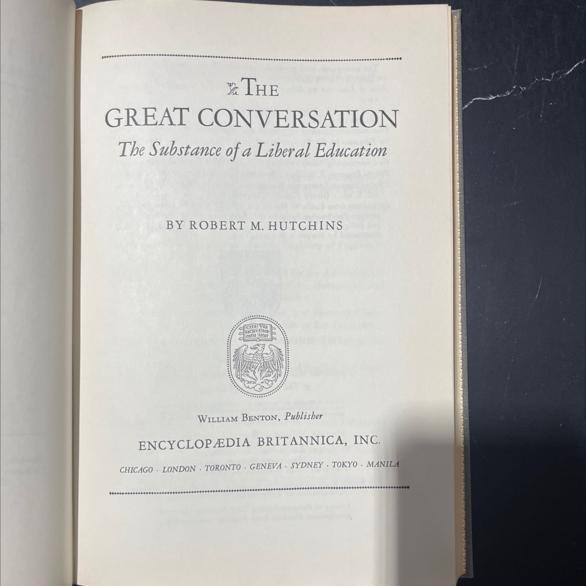 the great conversation the substance of a liberal education book, by robert m. hutchins, 1971 Hardcover image 2