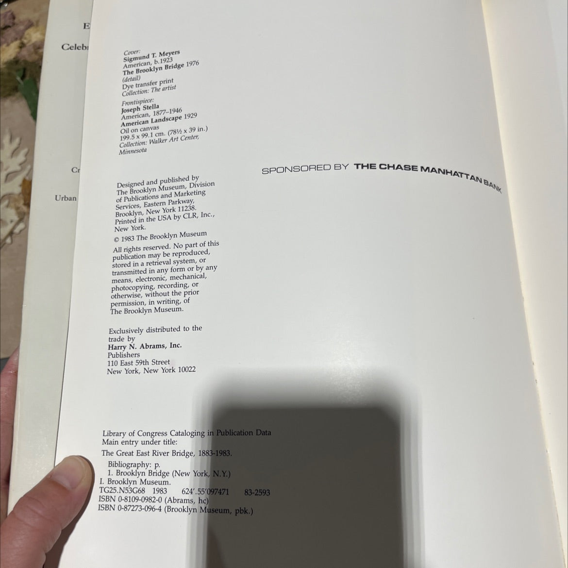 the great east river bridge 1883 1983 book, by Brooklyn Museum, 1983 Hardcover image 3