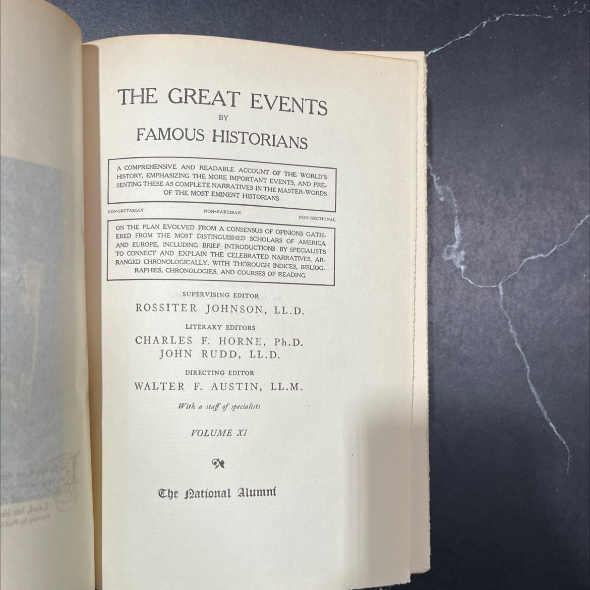 the great events by famous historians book, by Rossiter Johnson, 1919 Leather image 2