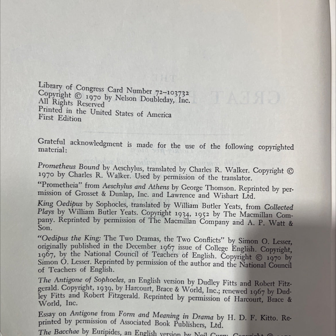 the great playwrights book, by eric bentley, 1970 Hardcover image 3
