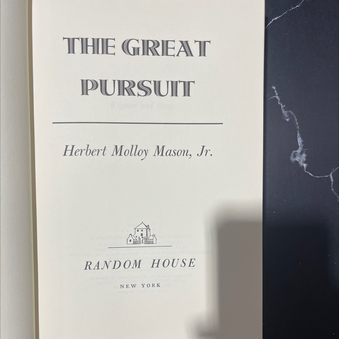 the great pursuit book, by Herbert Molloy Mason, Jr., 1970 Hardcover image 2