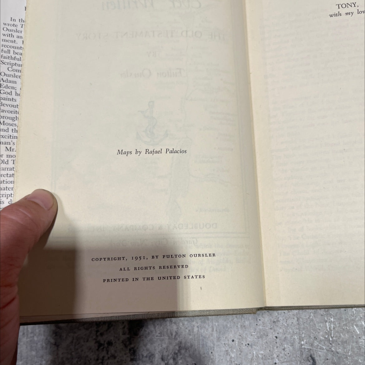 the greatest book ever written the old testament story book, by Fulton Oursler, 1951 Hardcover image 3