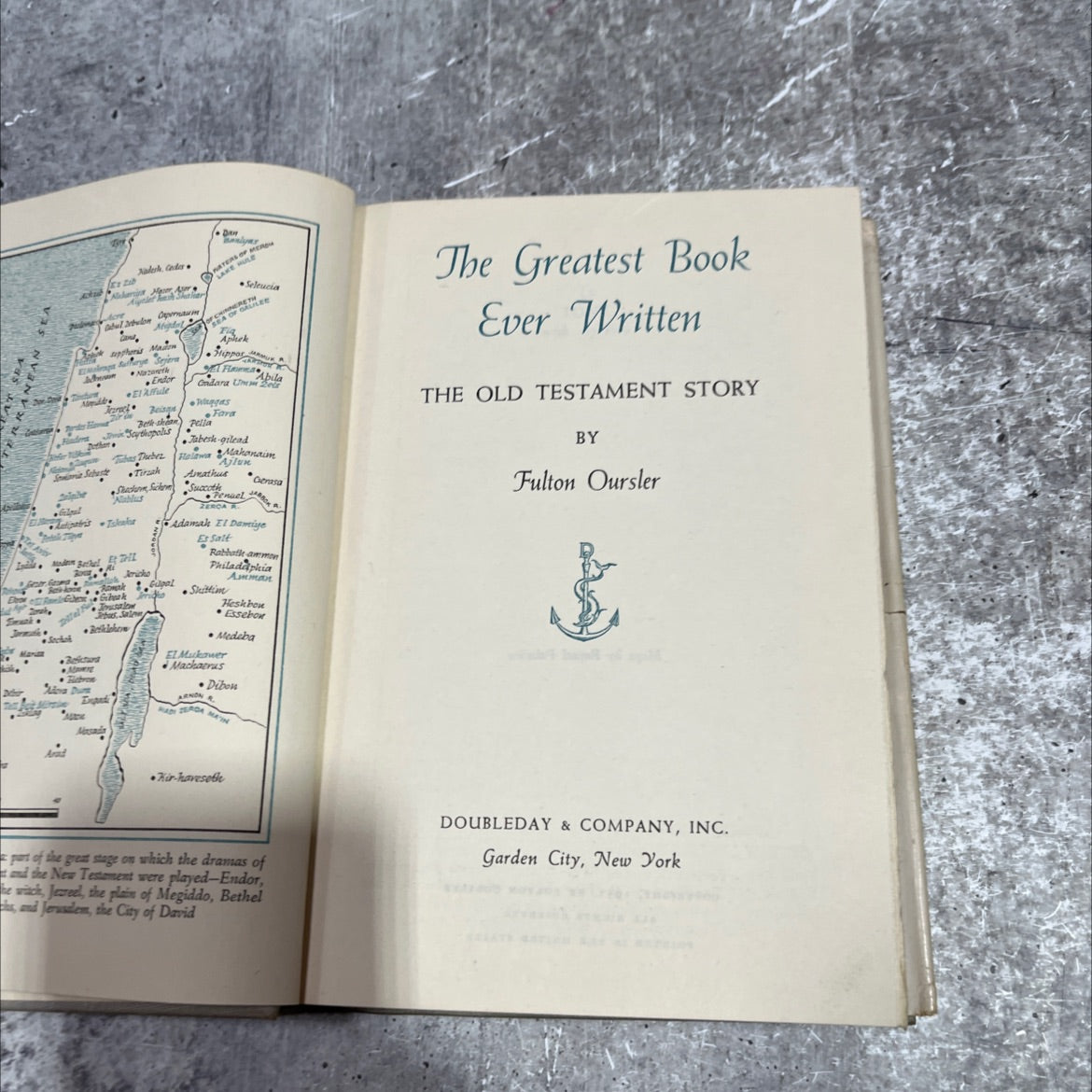 the greatest book ever written the old testament story book, by Fulton Oursler, 1951 Hardcover image 2