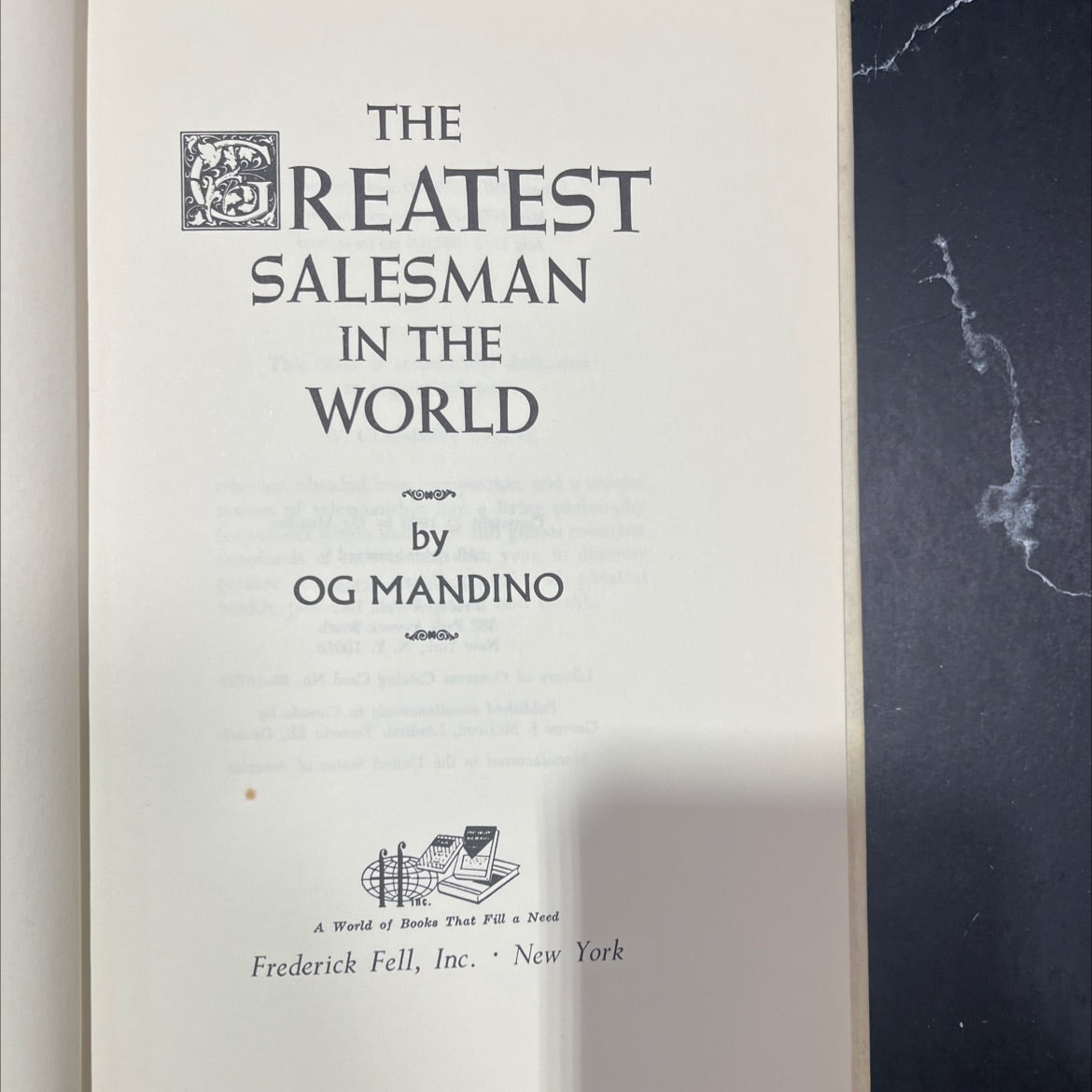 the greatest salesman in the world book, by og mandino, 1972 Hardcover image 2