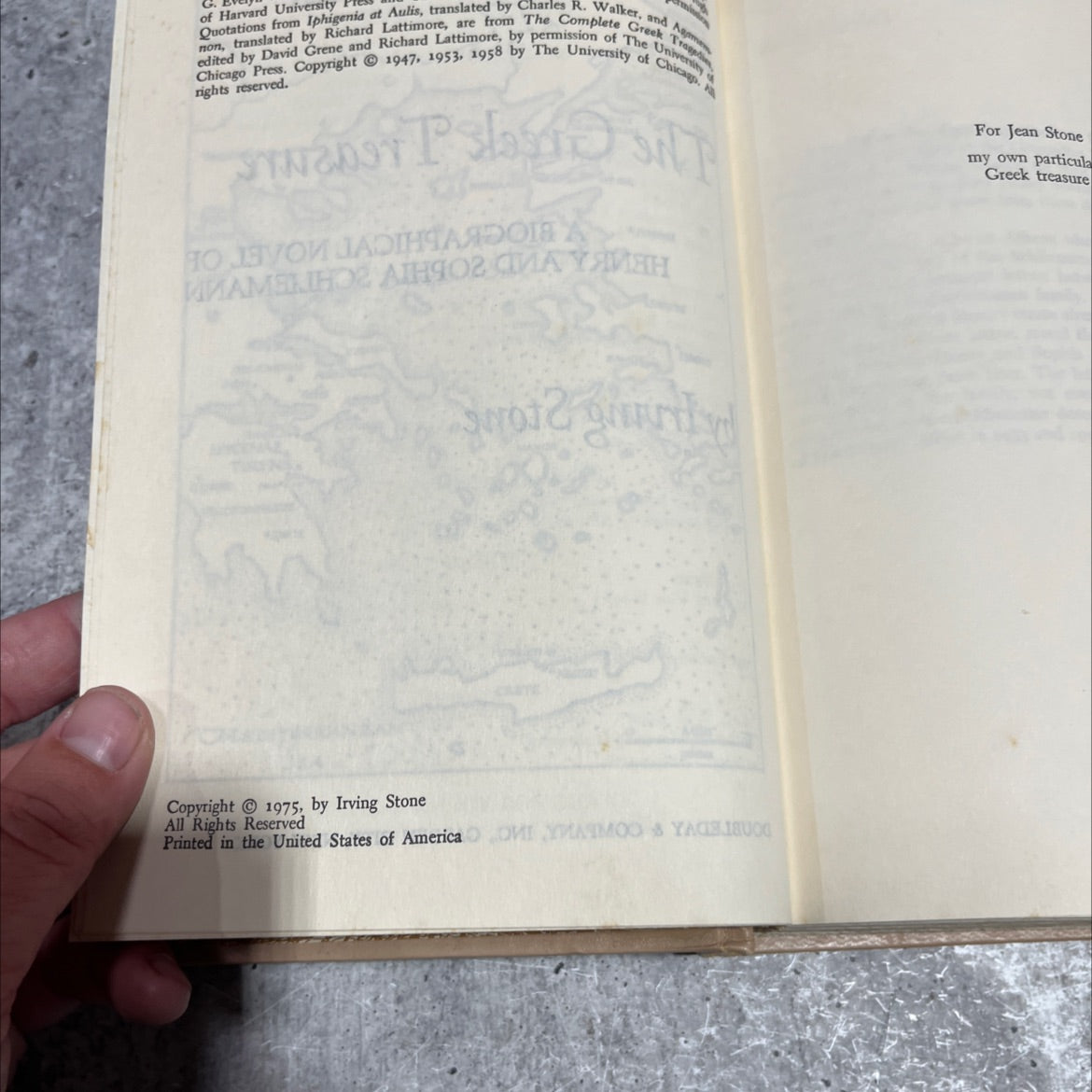 the greek treasure a biographical novel of henry and sophia schliemann book, by irving stone, 2008 Hardcover image 3