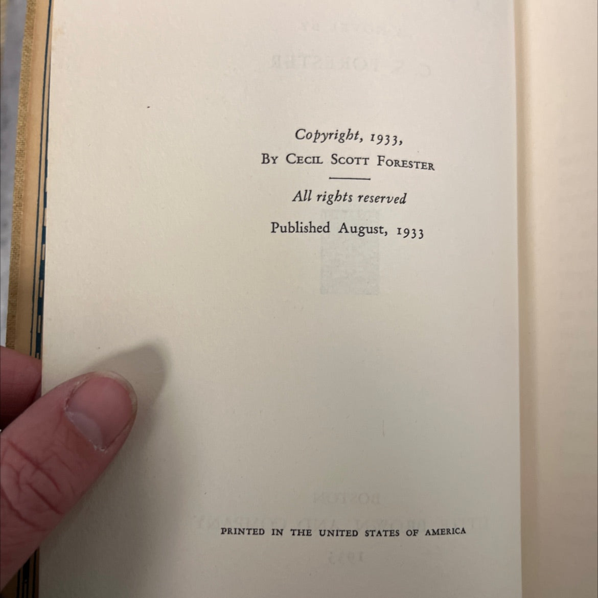 the gun book, by c. s. forester, 1933 Hardcover, First Edition, Vintage image 3