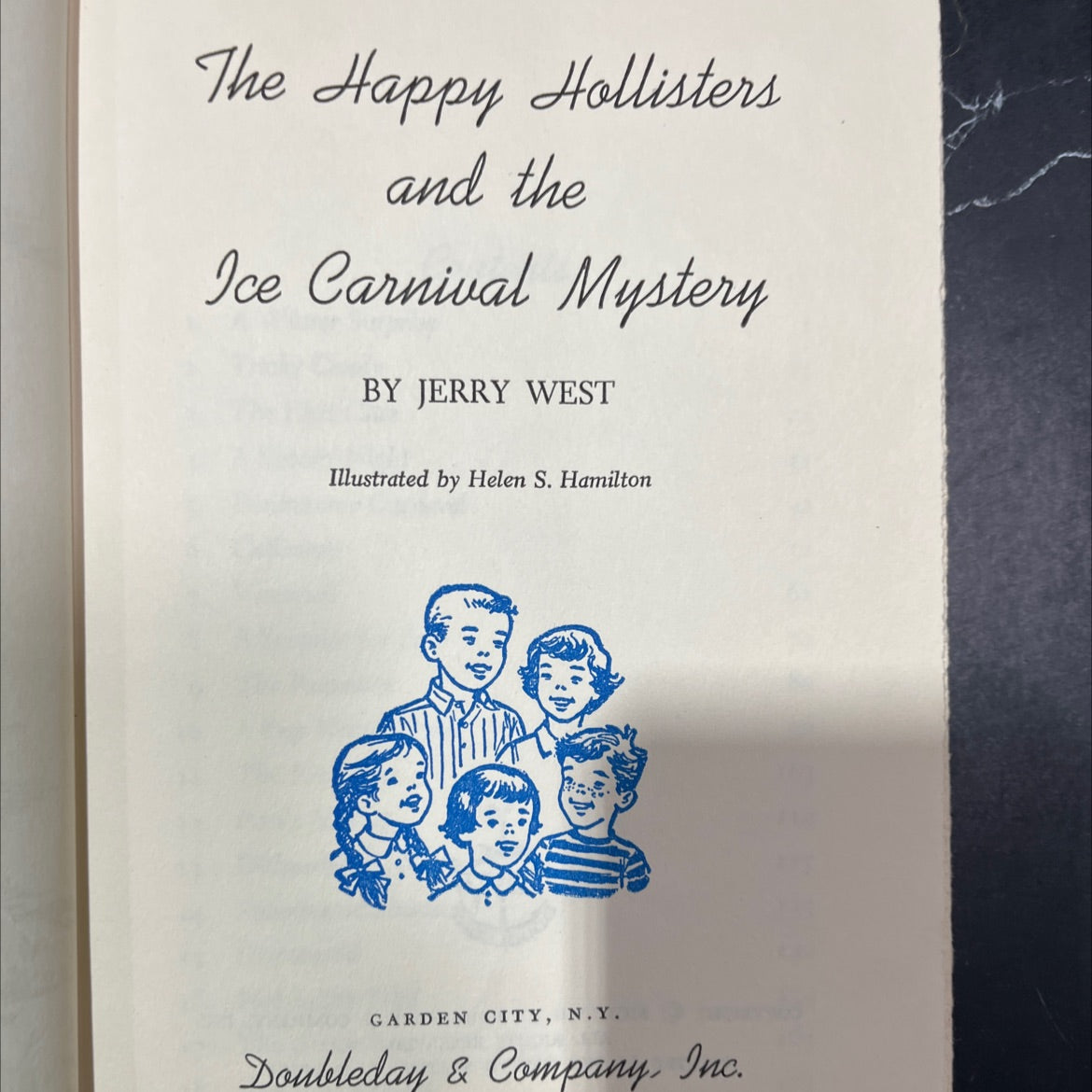 the happy hollisters and the ice carnival mystery book, by jerry west, 1958 Hardcover image 2