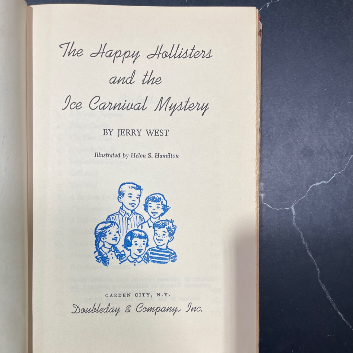the happy hollisters and the ice carnival mystery book, by jerry west, 1958 Hardcover image 2