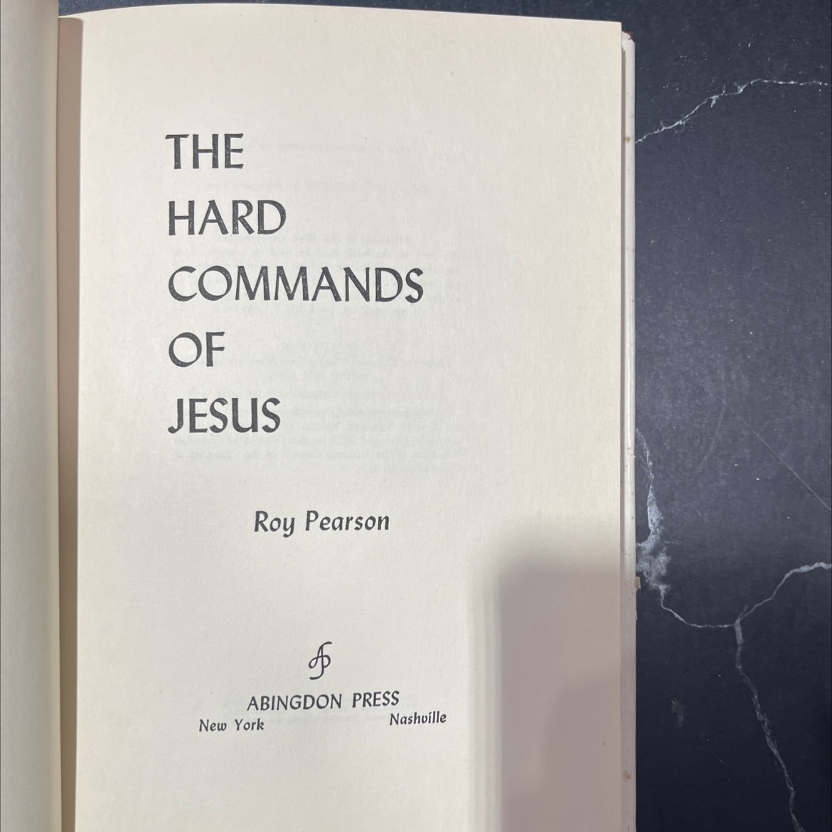 the hard commands of jesus book, by roy pearson, 1957 Hardcover image 2