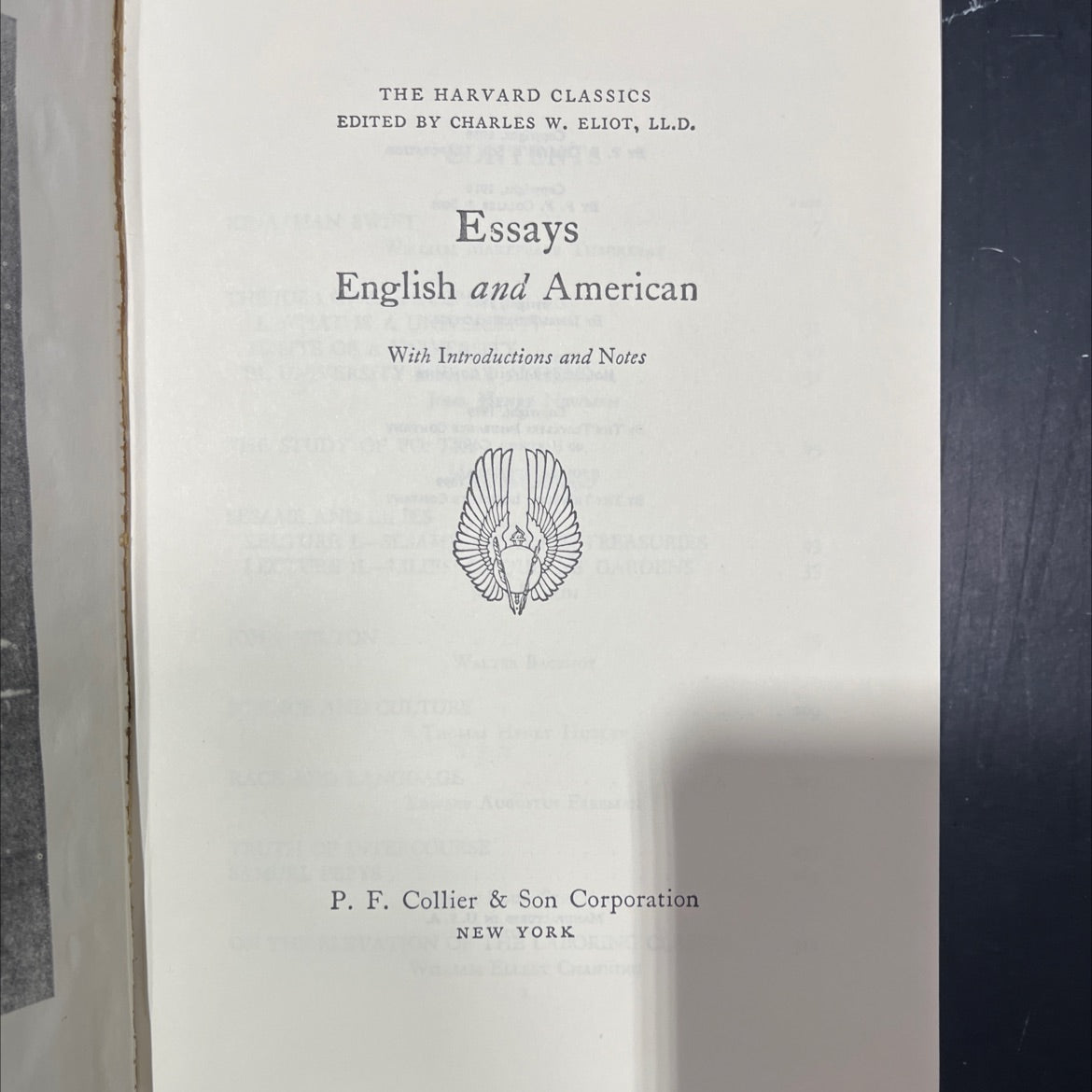 the harvard classics edited by charles w. eliot, ll.d. an essays english and american with introductions and notes image 2